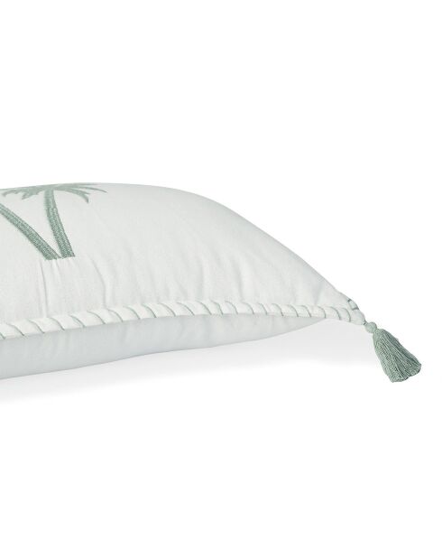 Coussin en Toile de Coton Oasis bleu glacier - 50x30 cm