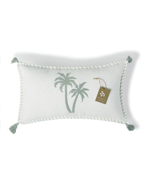 Coussin en Toile de Coton Oasis bleu glacier - 50x30 cm