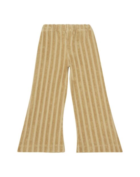 Pantaloni in velluto a coste in cotone biologico color cammello