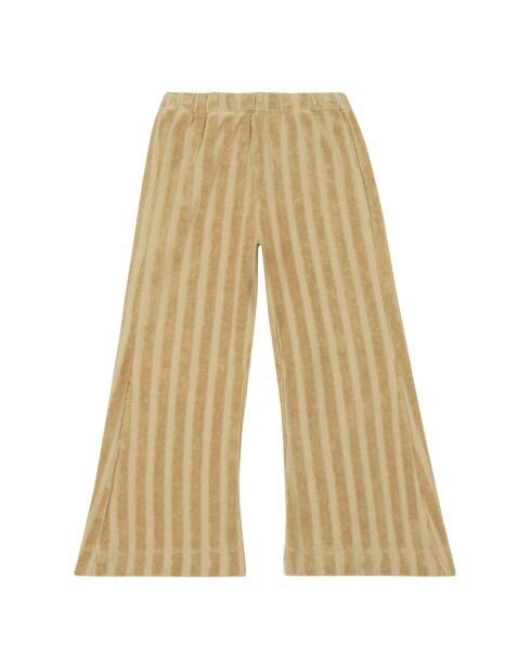 Pantaloni in velluto a coste in cotone biologico color cammello