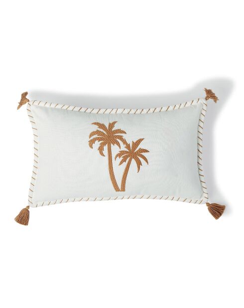 Coussin en Toile de Coton Oasis terre de sienne - 50x30 cm