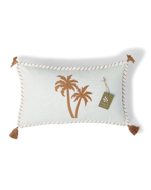 Coussin en Toile de Coton Oasis terre de sienne - 50x30 cm