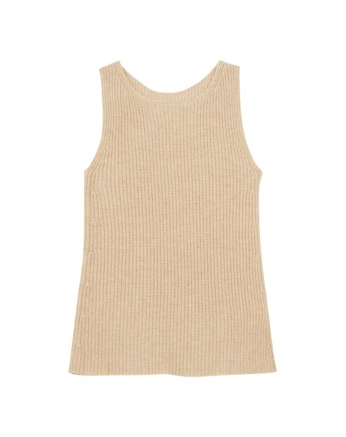 Abito ecru in lana e cashmere
