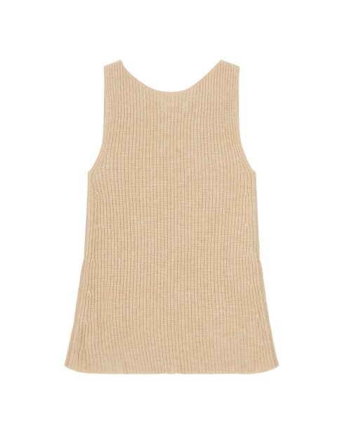 Abito ecru in lana e cashmere