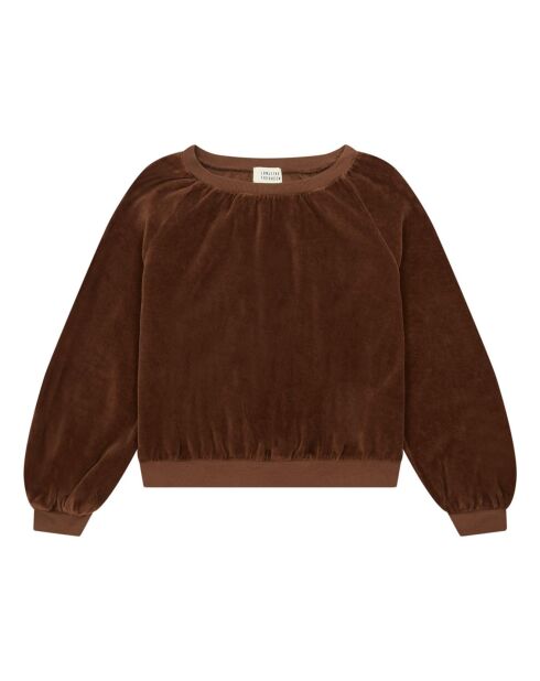 Sweat Coton Bio Velours marron