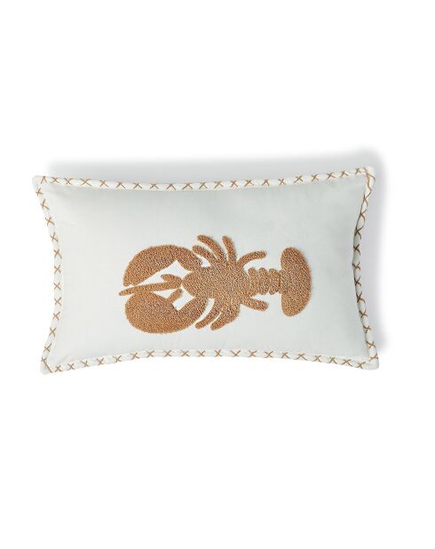 Coussin en Toile de Coton Lobster  terre de sienne - 50x30 cm