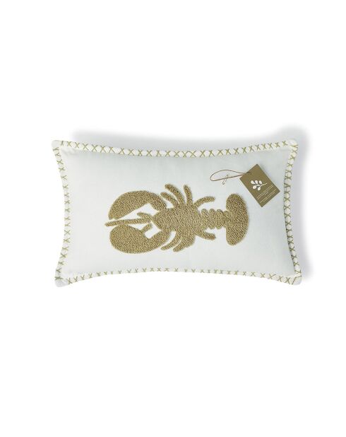Coussin en Toile de Coton Lobster  sable - 50x30 cm