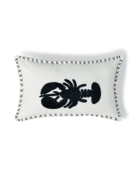 Coussin en Toile de Coton Lobster  bleu marine - 50x30 cm