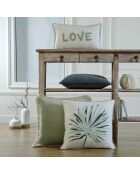 Coussin en Toile de Coton Xlove bleu glacier - 50x30 cm
