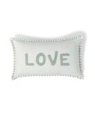 Coussin en Toile de Coton Xlove bleu glacier - 50x30 cm