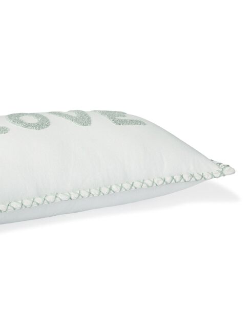 Xlove Kissen aus Baumwollleinen, eisblau