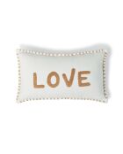 Coussin en Toile de Coton Xlove terre de sienne - 50x30 cm