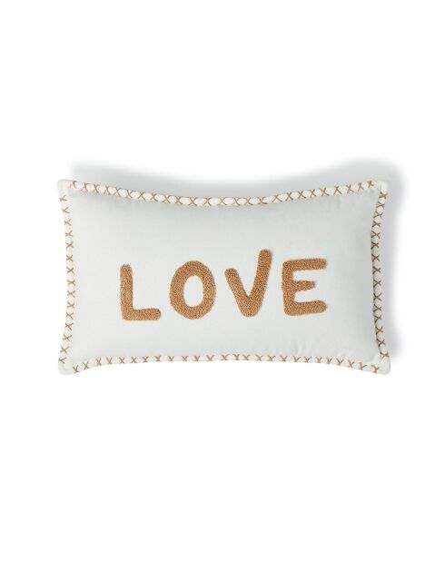 Coussin en Toile de Coton Xlove terre de sienne - 50x30 cm