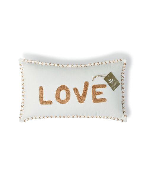 Coussin en Toile de Coton Xlove terre de sienne - 50x30 cm