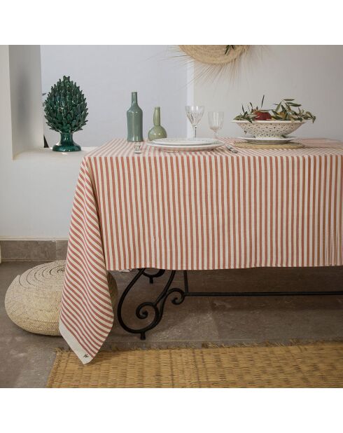 Mantel Hossegor Brick de algodón rojo