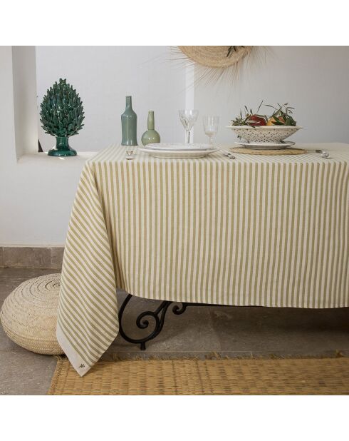 Mantel de algodón Hossegor de color verde lima
