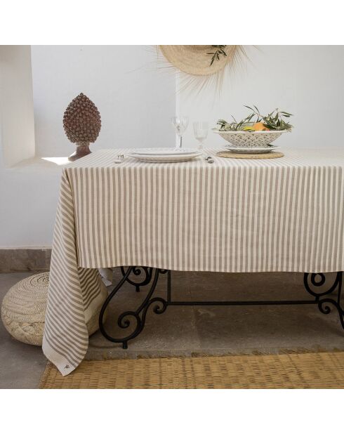 Mantel Hossegor de algodón taupe