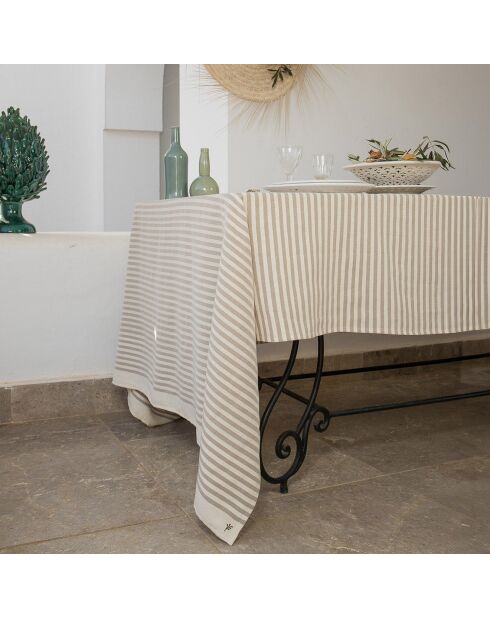 Mantel Hossegor de algodón taupe