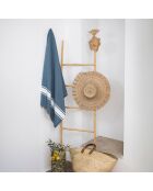 St Tropez Baumwollfouta orangeblau - 100x200 cm