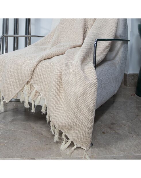 Plaid en Laine Aspen  taupe clair - 130x170 cm