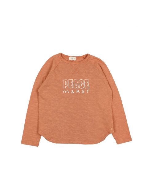 T-Shirt en Coton Bio Flammé Peace rouille