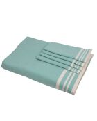 Nappe en Coton & 8 Serviettes Mahdia vert d'eau - 180x350 cm