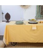 Mahdia mosterdgeel katoenen tafelkleed en 8 servetten - 180x350 cm