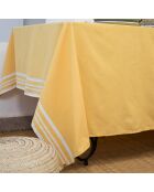 Mahdia mosterdgeel katoenen tafelkleed en 8 servetten - 180x350 cm