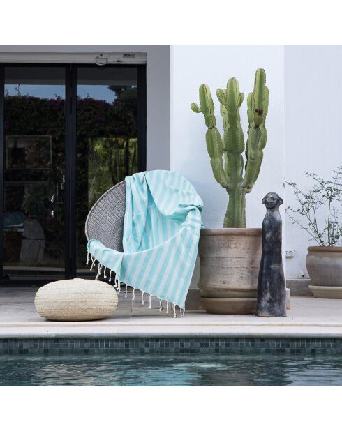 Fouta Jacquard Capri aquagrün - 100x200 cm