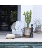 Fouta jacquard Capri gris clair - 100x200 cm