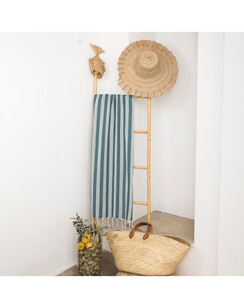 Capri Jacquard Fouta petrolblau - 100x200 cm