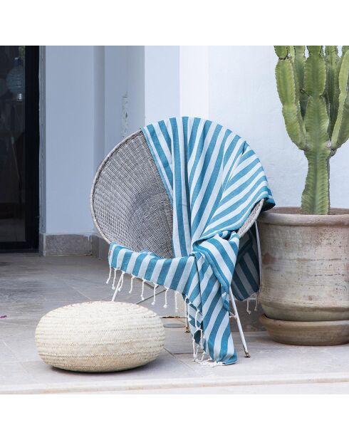 Capri Jacquard Fouta petrolblau - 100x200 cm