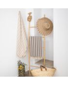 Fouta jacquard Capri taupe clair - 100x200 cm