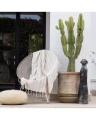Fouta jacquard Capri taupe clair - 100x200 cm