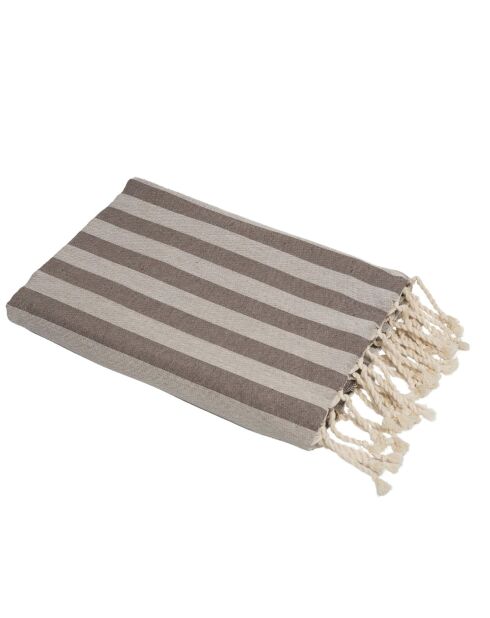 Capri taupe jacquard fouta - 100x200 cm