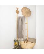 Capri taupe jacquard fouta - 100x200 cm