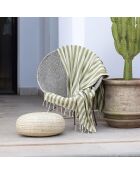 Olivgrüne Capri-Jacquard-Fouta - 100x200 cm