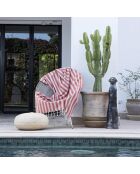 Fouta capri en jacquard tomette rojo - 100x200 cm