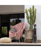 Fouta capri en jacquard tomette rojo - 100x200 cm