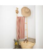 Fouta capri en jacquard tomette rojo - 100x200 cm