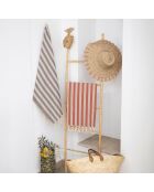 Fouta capri en jacquard tomette rojo - 100x200 cm