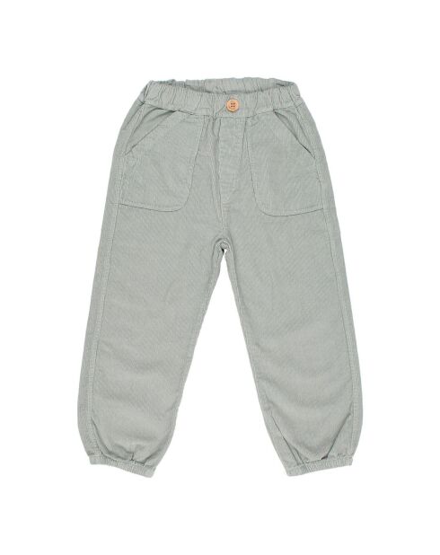 Pantalon en Velours Milleraies Poches bleu gris