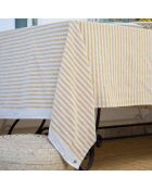 Nappe en Coton Hossegor jaune moutarde - 180x300 cm