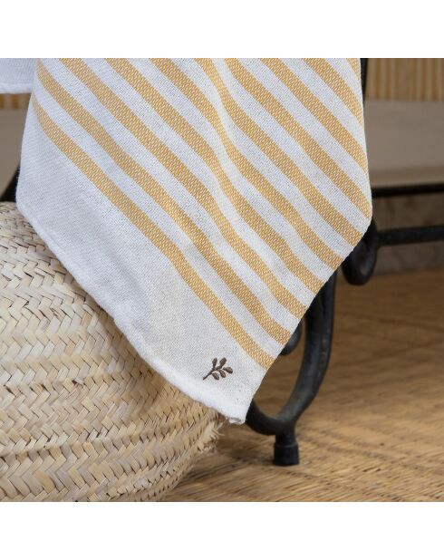 Mantel de algodón Hossegor amarillo mostaza