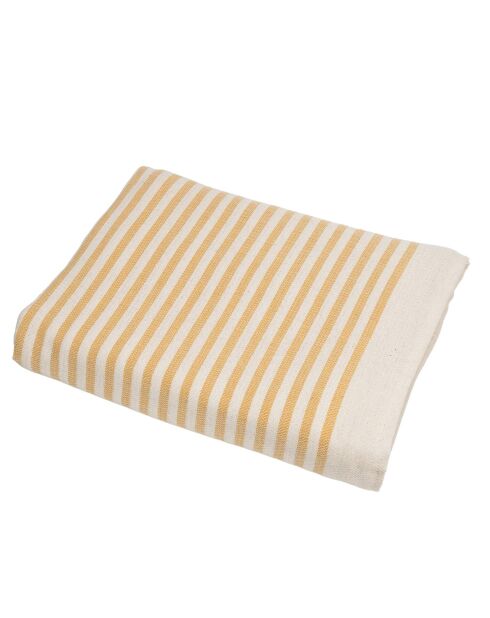 Nappe en Coton Hossegor jaune moutarde - 180x300 cm