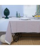 Nappe en Coton Hossegor prune - 180x300 cm