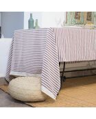 Nappe en Coton Hossegor prune - 180x300 cm