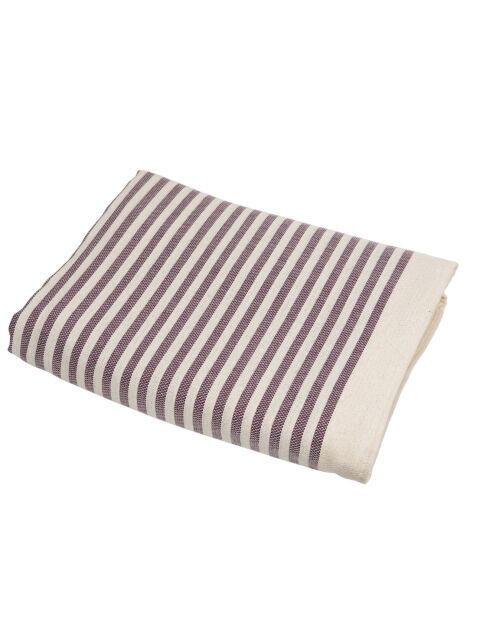 Nappe en Coton Hossegor prune - 180x300 cm