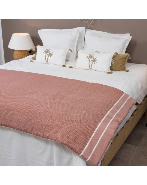 Edredon en Coton Stockholm  rouge tomette - 90x190 cm