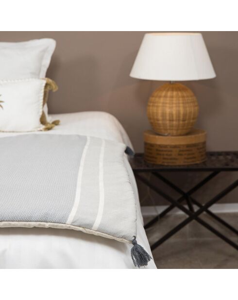 Edredon en Coton Stockholm  gris perle - 90x190 cm